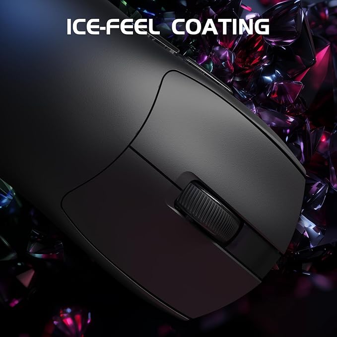 MAMBASNAKE M4 Wireless Gaming Mouse, 52g Lightweight BT/2.4Ghz/Wired Computer Mouse, PAW3311 24K DPI Optical Sensor, 200h Battery Life, Programmable Mice for PC/Win/Mac (Black)