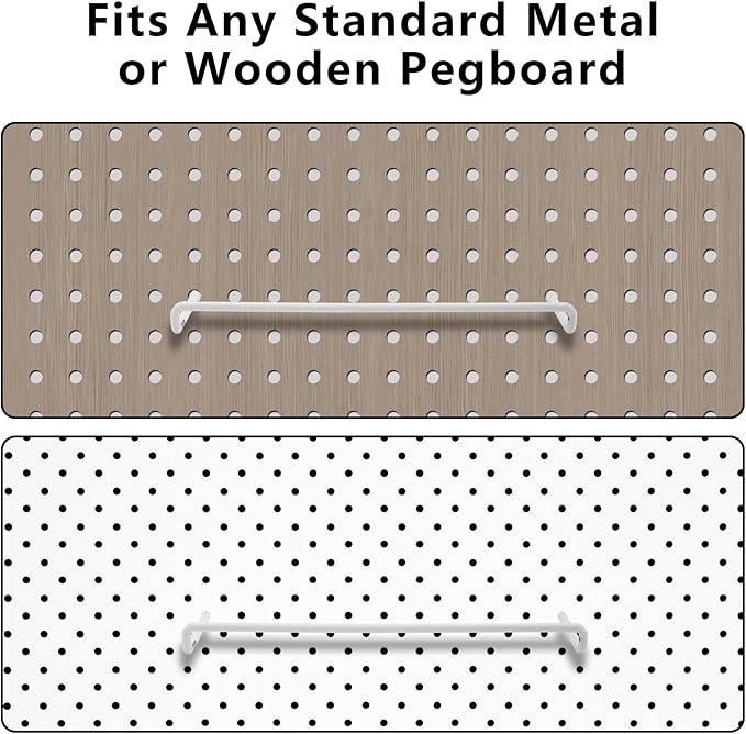 4 Pack Pegboard Hooks - Ribbon Storage Rack, Tape & Ribbon Organizer, Fits Standard Pegboards
