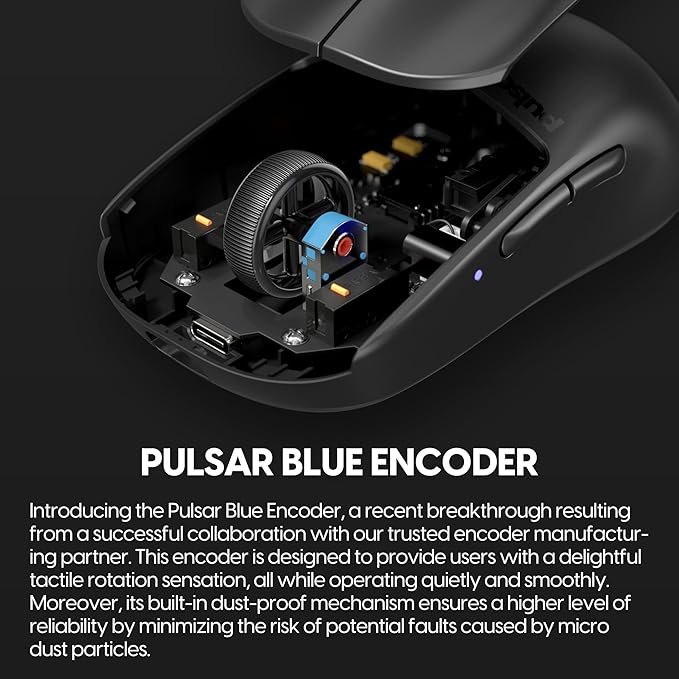 Pulsar Gaming Gears X2 v2 Wireless Gaming Mouse, Ultra Lightweight 1.87 oz (53 g), Symmetrical, Optical Switch, 2.4 Ghz 1 ms, 26000 DPI, PAW3395 Sensor (Medium, Wireless, Black) (Renewed)