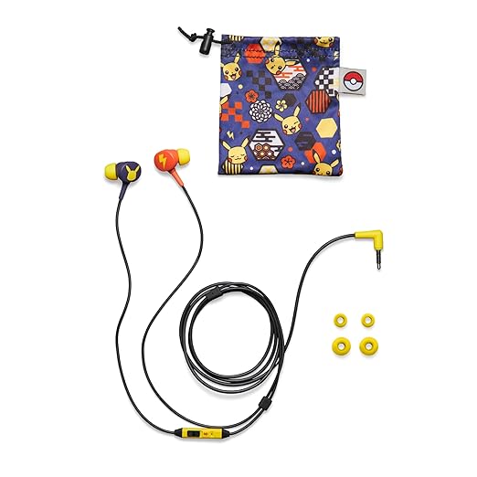 PowerA Wired Earbuds for Nintendo Switch - Pikachu Blossom, 3.5 mm, Wired, Officially Licensed