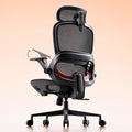 SIHOO B100 Office Chair, Comfy Ergonomic Office Chair, Computer Chair with Adaptive Lumbar Support & Wide Headrest, Flip-up Armrests, Swivel Desk Chair for Long Hours, Without Footrest, Black