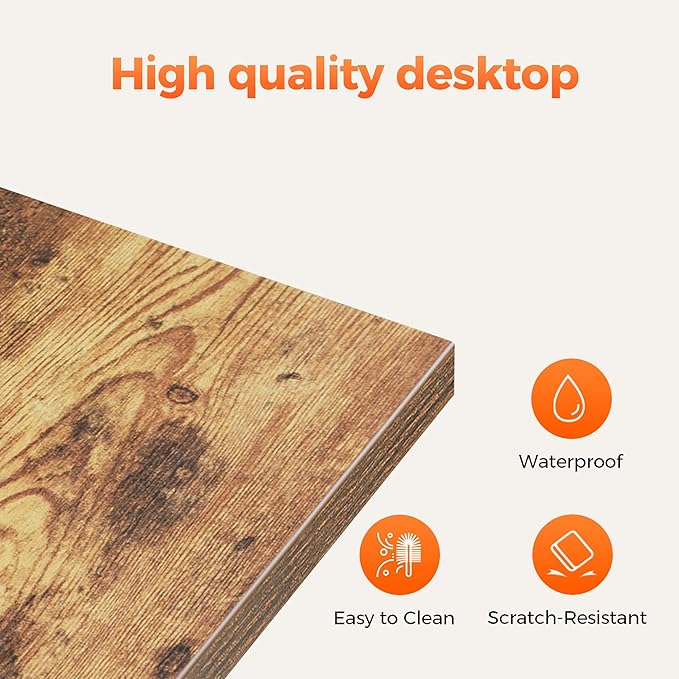 Mericonia 50 inch Large L Shaped Desk, Simple Corner Gaming Desk with CPU Stand & Hooks, Computer Desk for Home, Bedroom & Office Workspace, Dark Brown
