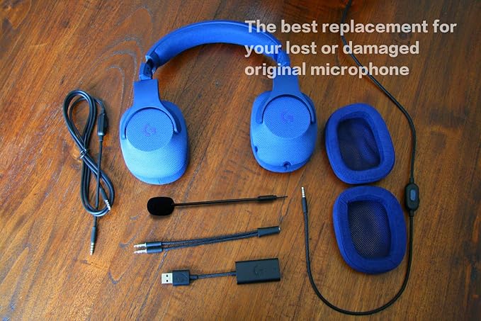 UNCLE LIGHT Replacement Game Mic for Logitech G233 / G433 Headset on PS4 PS5 Xbox One PC, 3.5mm Detachable Boom Microphone