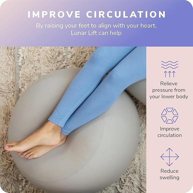 Moon Pod Lunar Lift Footrest for Bean Bag Chair - 20" x 8" Zero-Gravity Micro-Bead Stuffed for Stress, Relaxation & Comfort for Circulation (Navy)