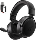 MCHOSE V9 PRO Wireless Gaming Headset 7.1 Surround Sound for PS5 PS4 PC SWITCH TOPSPEED Gaming Headphones with Noise Canceling Mic, 250Hr Battery, Low 15ms Latency, Lightweight, BT 5.3 FPS Games Black