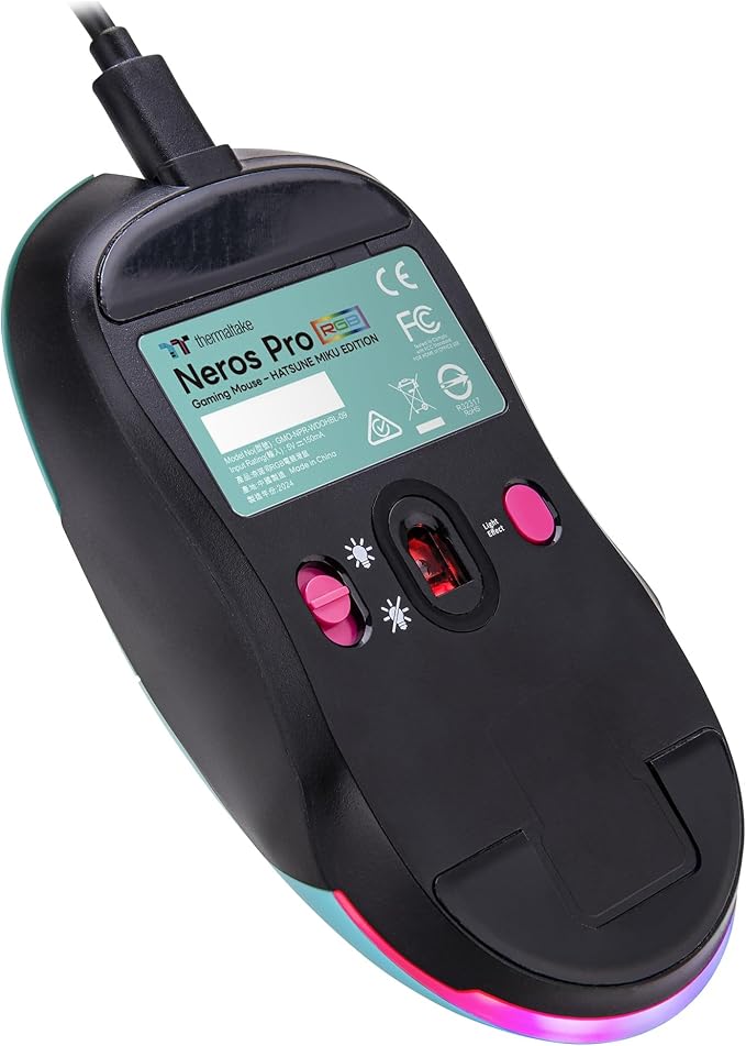 Thermaltake Neros Pro RGB Hatsune Miku Edition USB Wired Connection RGB Gaming Mouse Hatsune Miku Edition GMO-NPR-WDOHBL-09 MS0706
