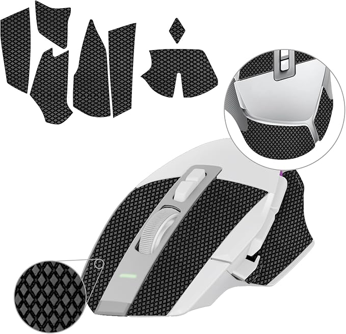 TALONGAMES Mouse Anti Slip Grip Tape Compatible with Logitech G502 X Wired / G502 X Wireless Gaming Mouse, Palm Sweat Absorption, Thin 0.5mm, Cut to Fit, Easy to Apply, Mouse Skin