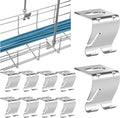 Shimeyao 10 Pcs Wire Mesh Cable Tray Ceiling Hanging Hook, Basket Tray Ceiling Support Hang Bracket, Galvanized Steel Hanging Hook for Network, Fiber Optic, Cabling Accessory