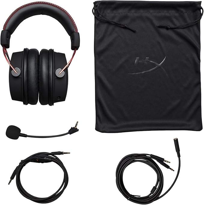 HyperX Cloud Alpha Gaming Headset - Dual Chamber Drivers - Durable Aluminum Frame - Detachable Microphone and HyperX Alloy Core RGB - Gaming Keyboard - Quiet & Responsive - 5-Zoned RGB Backlit Keys