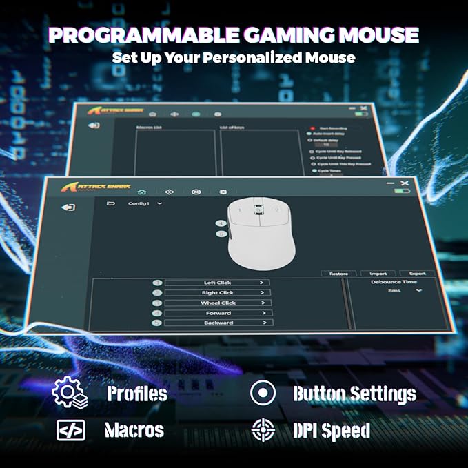 ATTACK SHARK X8 ULTIMATE Wireless Gaming Mouse,55g Ultra-Lightweight BT/2.4GHz Wireless/Wired Mouse,8K Polling Rate,PixArt PAW3950MAX Sensor,42000 DPI,Tape,800mAh Battery,Gamer Mice for Win/Mac(White)
