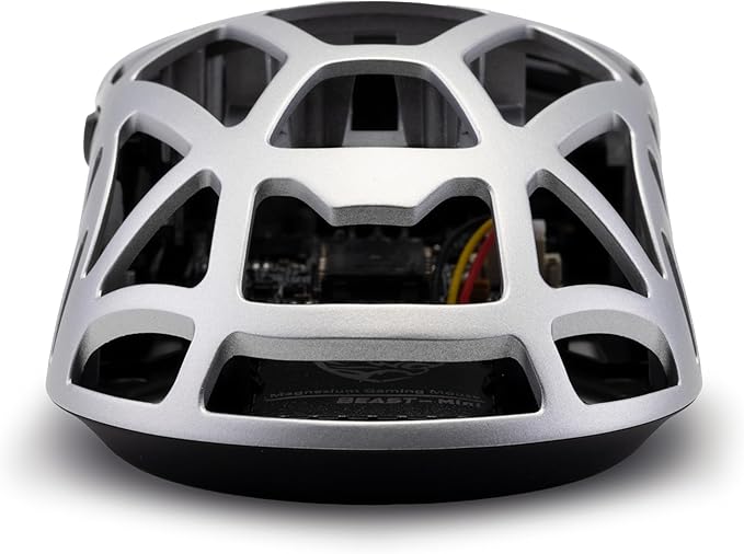 WLMOUSE Beast X Mini Pro Ultra-Light 34g Magnesium Gaming Mouse, PAW3950 HS Sensor, 8K Polling Rate, 30000 DPI,OM & TTC Switches, Customizable Side Panels.(Black(TTC Switch-Side Slits))