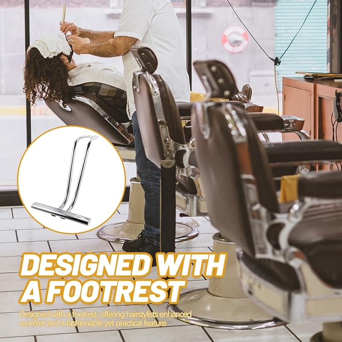 ARTIBETTER Salon Chair Footrest Replacement 20.07X11.53 Inch Stainless Steel Barber Chair Foot Pedal for Hair Stylist Comfort and Convenience