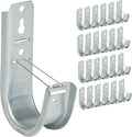 ICC 2” Wall Mount J - Hook with Retainer Clip for Structured Cabling - Galvanized Steel Cable Management Hooks, Available in Multiple Sizes - Rust-Resistant, TIA/EIA Compliant- 25-Pack