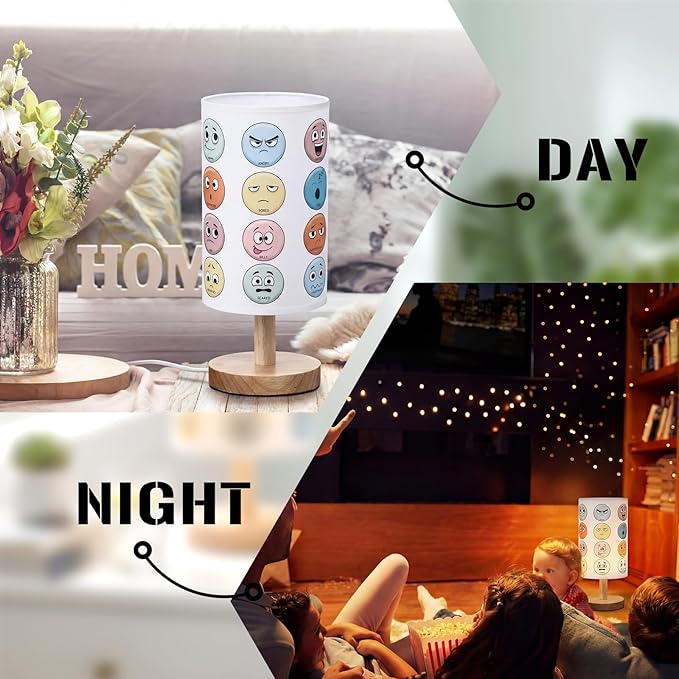 Glooglitter Classroom Lamp Calming Corner Decor Cozy Center 11.61 Inches Small Bedside Desk Lamp USB Rainbow Reading Book Center Supplies for Home Bedroom Playroom Nursery