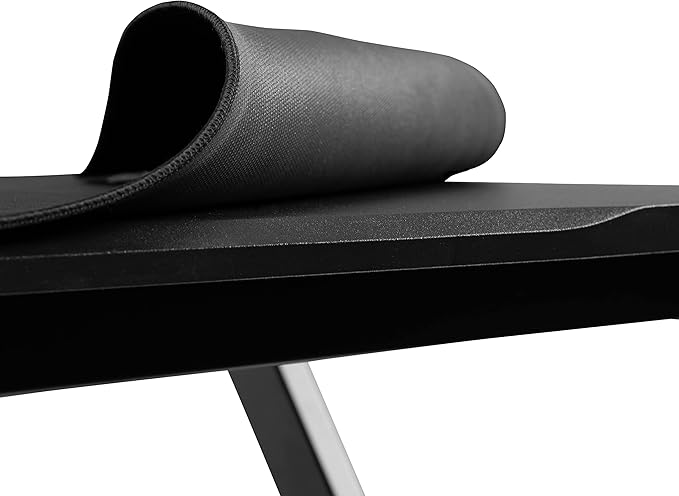 Flash Furniture Gaming Desk and Black Racing Chair Set/Cup Holder/Headphone Hook/Removable Mouse Pad Top - 2 Wire Management Holes