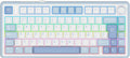 EPOMAKER Aula F75 ISO-ES Wireless Mechanical Gaming Keyboard, 75% Spanish Layout with Knob, Creamy Gasket, Sound-Dampening, RGB, Hot-Swap, BT/2.4Ghz (Sea Salt Blue)