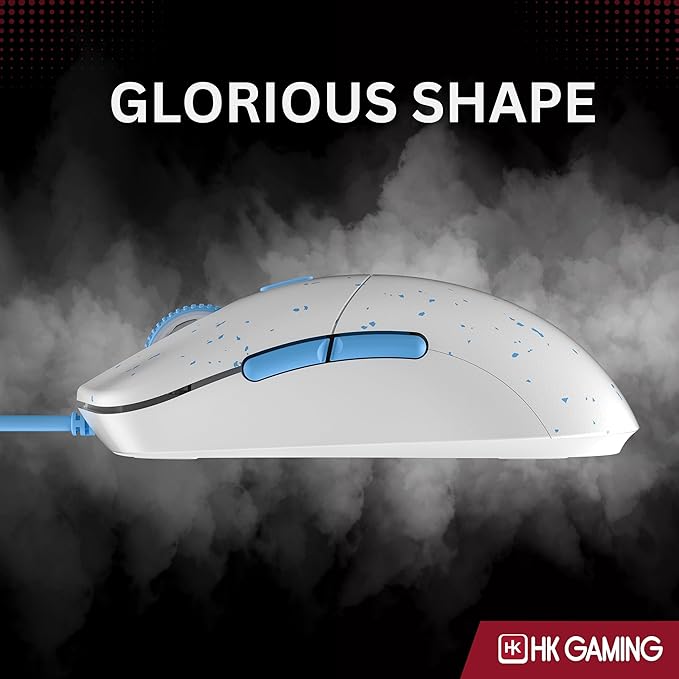 HK GAMING Mira XM1 Ultra Lightweight Gaming Mouse | 58 Grams | max 16000 cpi | 1kHz USB Wired | 6 Buttons | Anti Slip Grips (Massalia)