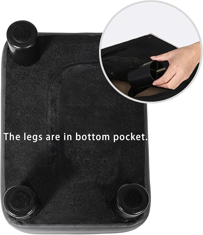 Footrest Small Ottoman Rectangular Footstool Modern Stool Seat Chair for Home Living Room Bedroom (Dark Gray)