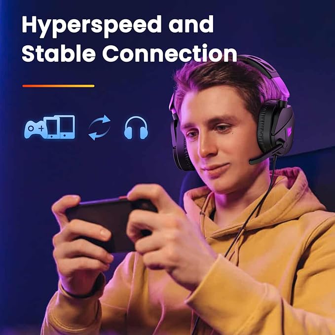 Gaming Headset for PC,Headset with Surround Sound, Gaming Headphones with Noise Cancelling