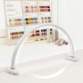 BZJ 16 inch Half Moon Light for Nail Desk Portable Nail Light with Liftable Base Desk Lamp No Flicker & Shadow for Desk Salon Table Use, 3 Color Temperature