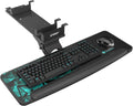 EUREKA ERGONOMIC Height Adjustable Mouse & Keyboard Tray Under Desk, 28x10'' Large Slide Out Swivel Tilt Computer Keyboard Drawer with Pad for Gaming Home Office, Dual Mount