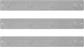 Three by Three Magnetic Strip Bulletin Board Long Wide – 24" x 3" Metal Organizer with Strong Magnets & Wall-Mounting Hardware for Home, Office, or Dorm (3 Pack) Stainless