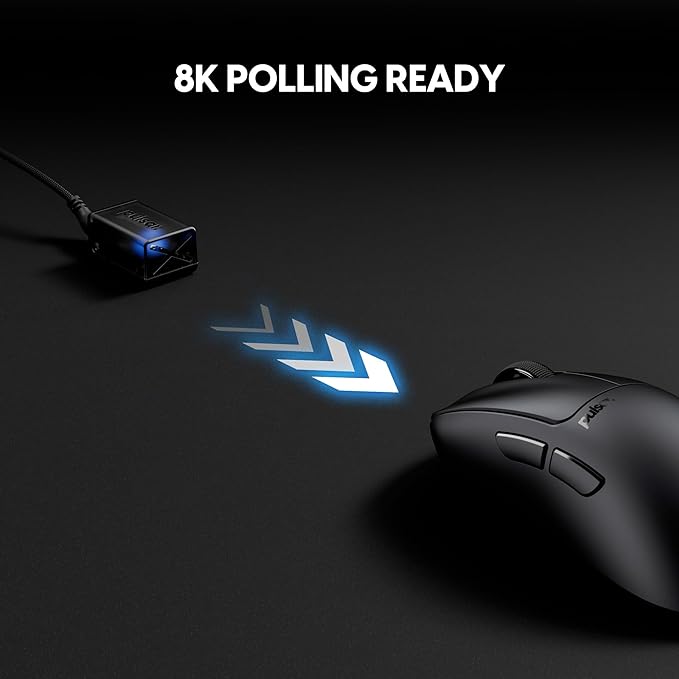 Pulsar Gaming Gears Xlite Crazylight Wireless Gaming Mouse, Ultra Lightweight 1.45 oz (41g), Optical Switch, 32000 DPI, 750 IPS, XS-1 Sensor, 8k Compatible (Jet Black)