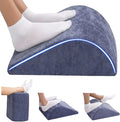 Foot Rest for Under Desk at Work, Ergonomic Under Desk Footrest with Washable Cover for Office, Home & Gaming Leg Elevation Pillow Blue