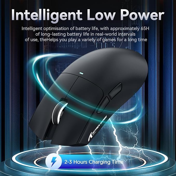 ATTACK SHARK X11 Ultra-Light Triple Mode Gaming Mouse PAW3311 Optical Sensor 22K DPI 5 programmable Buttons with Magnetic Charging Stand for PC/Mac Black