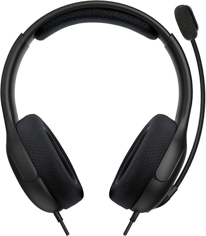 PDP Gaming AIRLITE Xbox Headset with Noise-Cancelling Microphone, Licensed Microsoft Series X|S, Xbox One Accessories, PC/Windows 10/11, Lightweight Wired Power Stereo headphones - Black