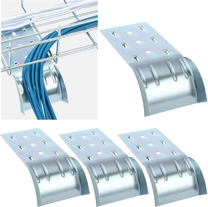 Zonon 4pcs 90 mm Wide Wire Mesh Cable Tray Cable Guider Water Fall Cable Guider Tray Dividing & Cable Routing for Wire Mesh Cable Trays