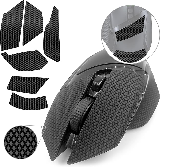 TALONGAMES Mouse Anti Slip Grip Tape Compatible with Razer Basilisk Ultimate/Basilisk V2 / Basilisk X Gaming Mouse, Palm Sweat Absorption, Thin 0.5mm, Cut to Fit, Easy to Apply, Mouse Skin
