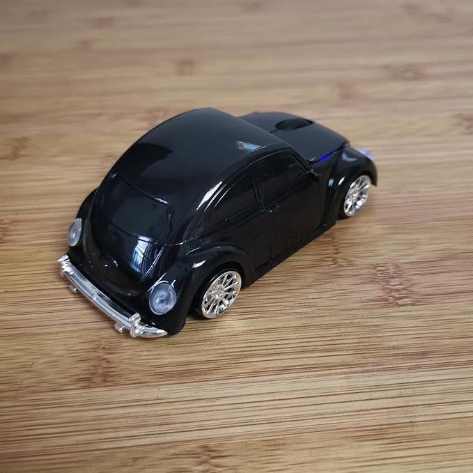 Car Mouse for Computer, Cool and Cute Car-Shaped Mouse, Wireless 2.4Ghz Optical Mice for Laptop PC Mac (Black)