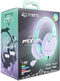 4Gamers Panther Wave - Over Ear Gaming Headset Compatible with PS4/PS5, Xbox, Switch, PC with Flexible Mic, 3.5mm Jack, 1.5m Cable, Lightweight, Comfortable and Durable (Mint & Lavendar)