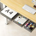 SVNNELP Under Desk Table Drawer Storage Organizer,3 Pack Large & Medium & Small Slide Out Desk Drawers - Hidden Desktop Organizer,Attachable Pencil Storage Tray Under Table(SML)