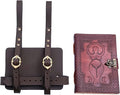 Lord of Battles Adventurer's Book or Diary Holder Handcrafted from Genuine Leather 13x18cm (Leather Journal with Brown Holder)