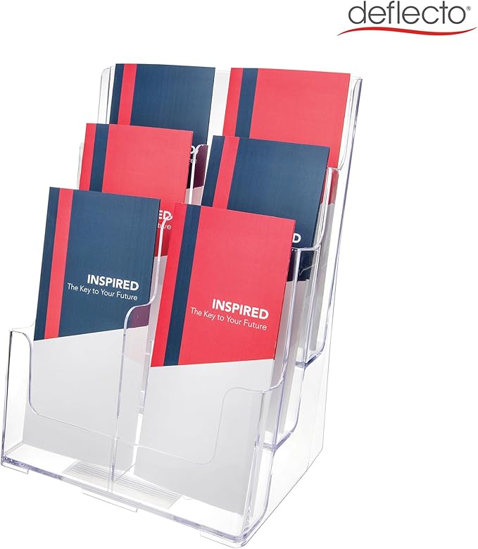 Staples Tiered Document Holder, Clear Plastic – Multi‑Level Desktop Organizer for Files, Mail & Literature