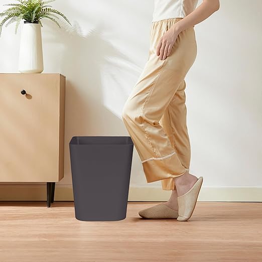 Small Trash Can - Plastic Waste basketbin - for Office,Home,Bathroom,Kitchen - 1.8 Gallon - Coffee Color