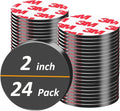 24Pack, 2 inch Large Round Magnets with Adhesive Backing, 50mm Precut Strong Sticky Big Magnetic Dots Tapes for DIY Crafts Projects Whiteboard, Fridge, Organization