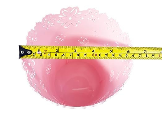 Wastebasket, Hollow Flower Shape Plastic Lidless Wastepaper Baskets Trash Can (Pink, Mini)