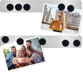 ZDZBLX Magnetic Board 2Pcs Set, Frameless Stainless Steel Magnetic Strips with Adhesive Backing - Memo Bulletin Board Bar for Refrigerator, Office, School, Kitchen, Home Use, Includes 10 Black Magnets