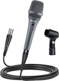 CAROL AC-900S XLR Wired Vocal Microphone – Dynamic Supercardioid Mic with AHNC Dual-Engine Noise Cancelling Tech for Singing, Karaoke, Stage & Studio, Includes Mic Clip, 14.8ft Cable & Switch - Gray