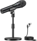 FIFINE USB/XLR Dynamic Microphone for Podcast Recording, Studio Mic Set with Desktop Stand for Vocal, Voice Over, Streaming, Black-AmpliTank TANK2