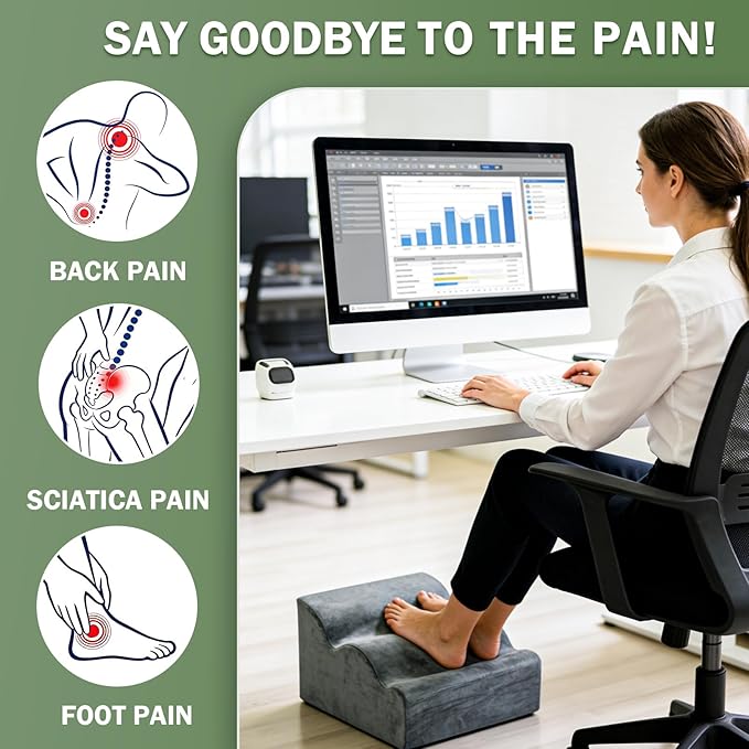 Foot Rest for Under Desk Used to Support The Feet, Multi-Functional Three-Layer Footstool with Ergonomic Design, Providing a More Comfortable Posture for Work and Home