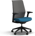 HON Cipher Mesh Office Chair, Standard Cylinder, Height Adjustable Arms, Office Chair with Lumbar Support, Black Mesh, Black Frame, Peacock