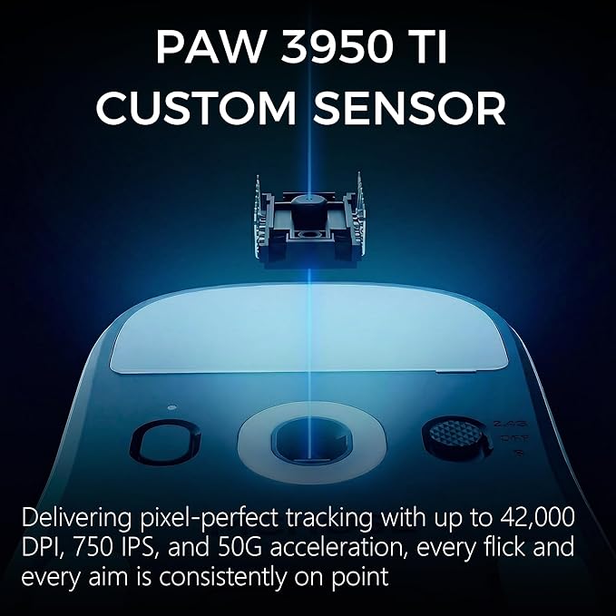 MCHOSE A7 V2 Ultra Wireless Gaming Mouse, Tri-Mode Connection, 59 Grams, PAW3950 TI Custom 42K DPI Sensor, Wired/Wireless Dual 8K Polling, 130 Hour Battery Life - White