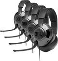 JBL Quantum 200 - Wired Over-Ear Gaming Headset with Voice Focus Directional flip-up mic and Memory Foam Ear Cushions (Black),(Pack of 4)
