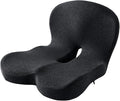 Truck Seat Cushion, Memory Foam L Shaped Seat Cushion, Cushion Lab Ergonomic Back Support & Sciatica Relief for Long Drives, Semi Truck Driver Accessories (Dark Gray)