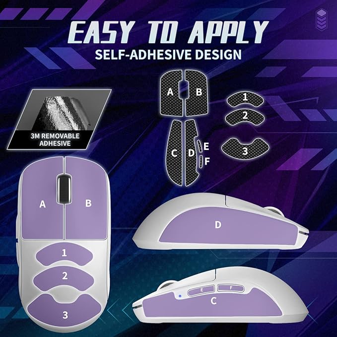 TALONGAMES Mouse Anti Slip Grip Tape Compatible with Pulsar Gaming Gears X2 Gaming Mouse, Palm Sweat Absorption, Thin 0.5mm, Cut to Fit, Easy to Apply, Mouse Skin