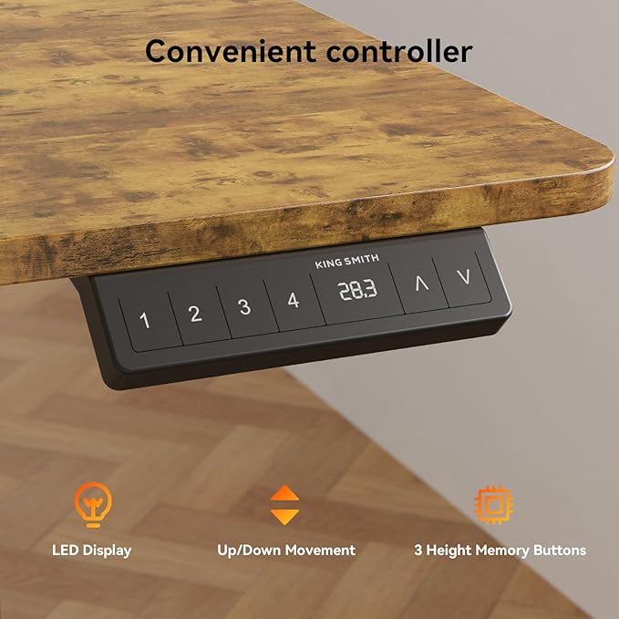 WALKINGDESK 63 Inches Height Adjustable L Shaped Standing Desk with 2 Drawers and Keyboard Tray, Electric Sit to Stand Home Office Comupter Table, Ergonomic Corner Gaming Desk, Rustic Brown